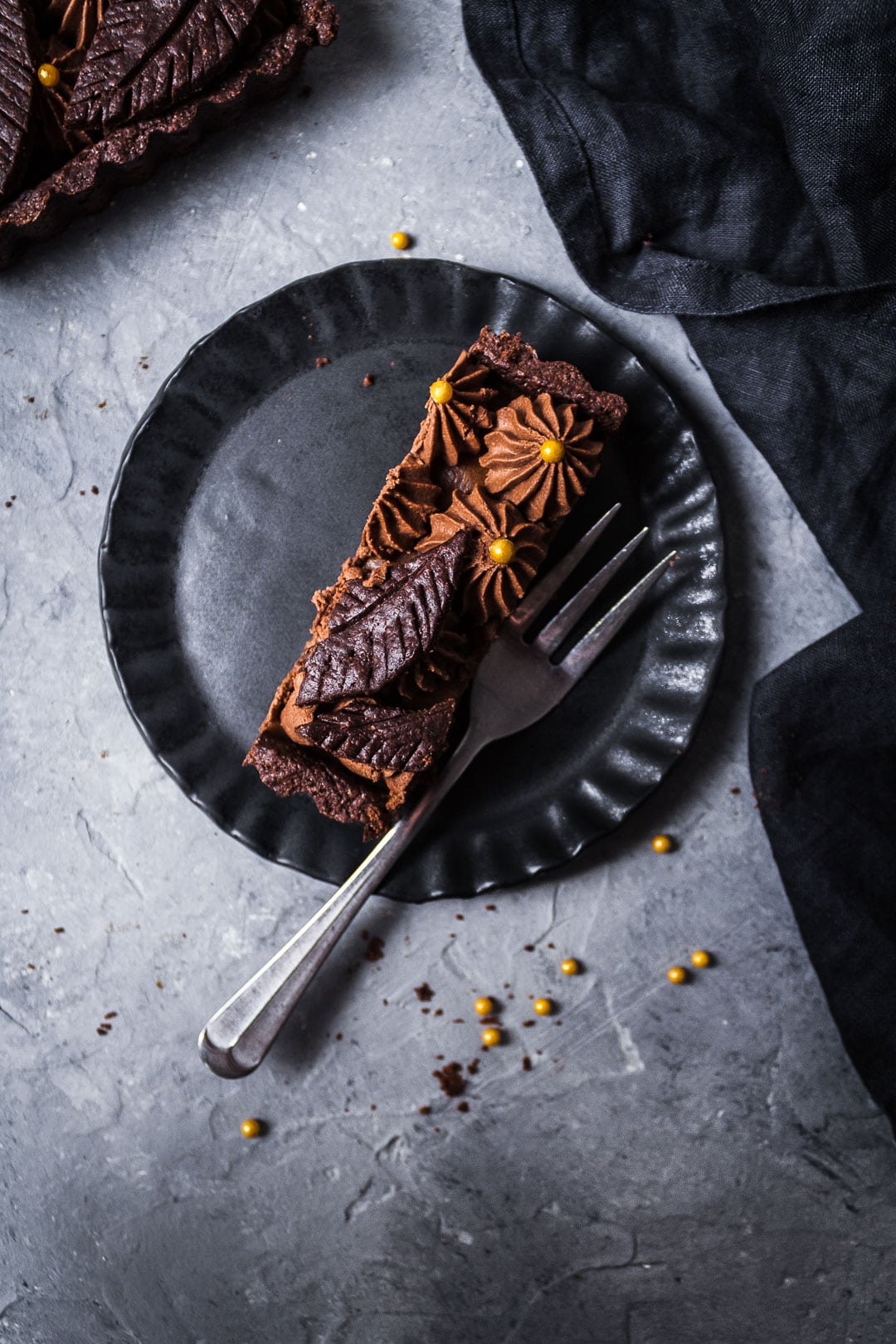 Salted Caramel Chocolate Tart with Whipped Chocolate Ganache