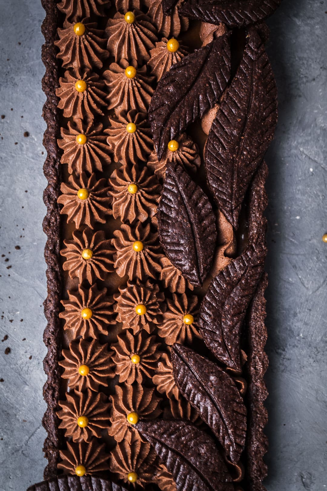 Salted Caramel Chocolate Tart with Whipped Chocolate Ganache