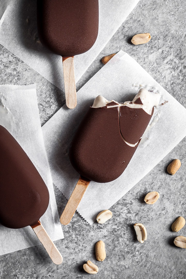 Chocolate Peanut Butter Ice Cream Bars The Floured Table