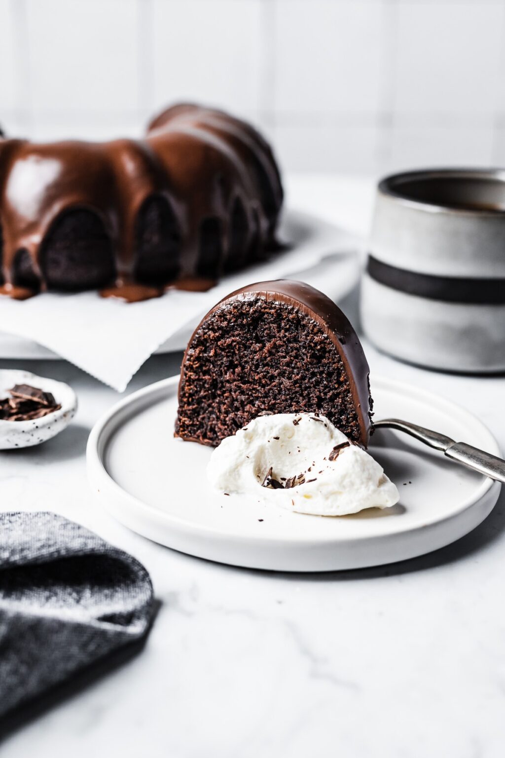 Chocolate Olive Oil Bundt Cake The Floured Table No mixer required!