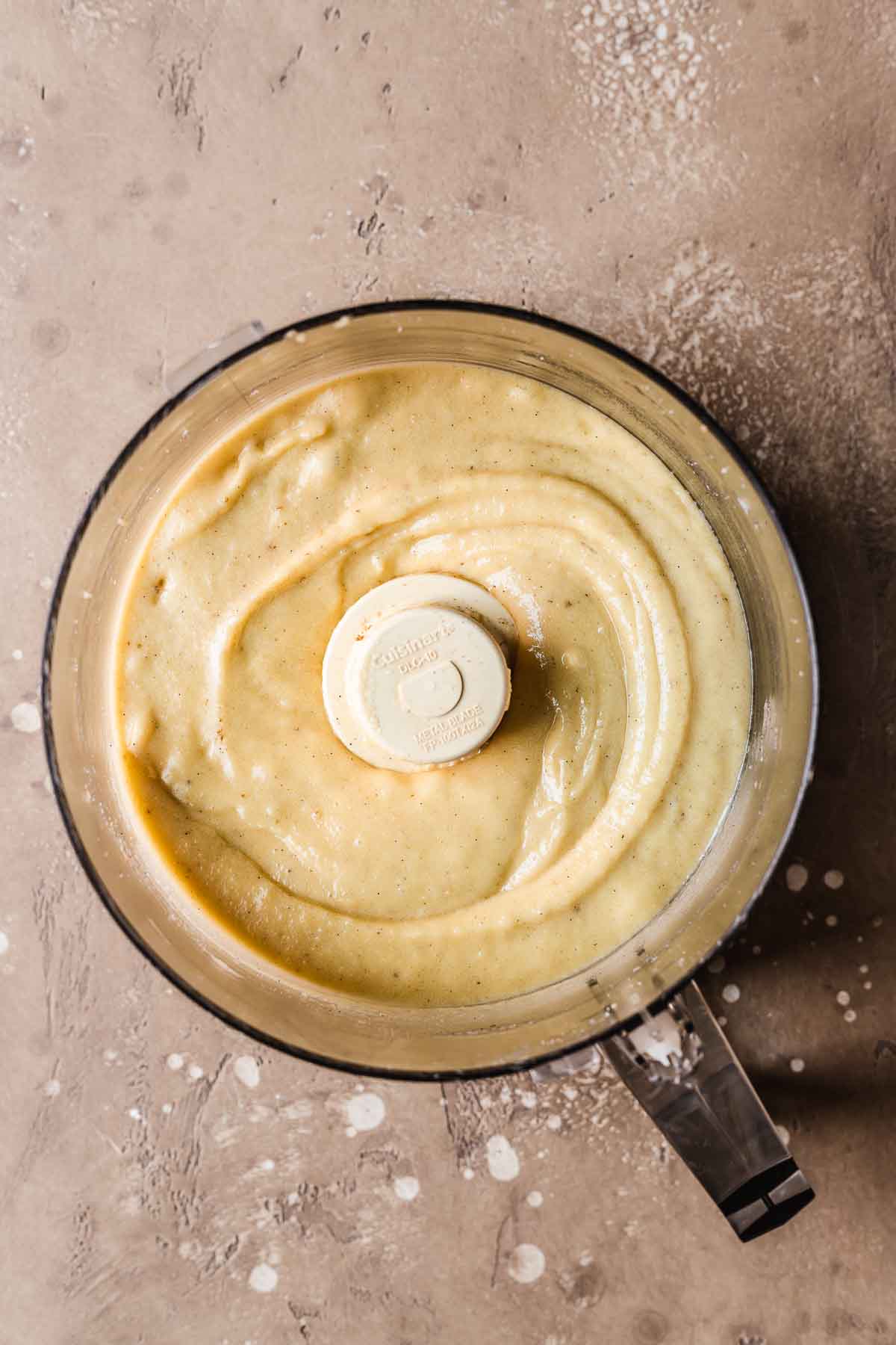 Creme d'amande (almond cream) after blending in the food processor.