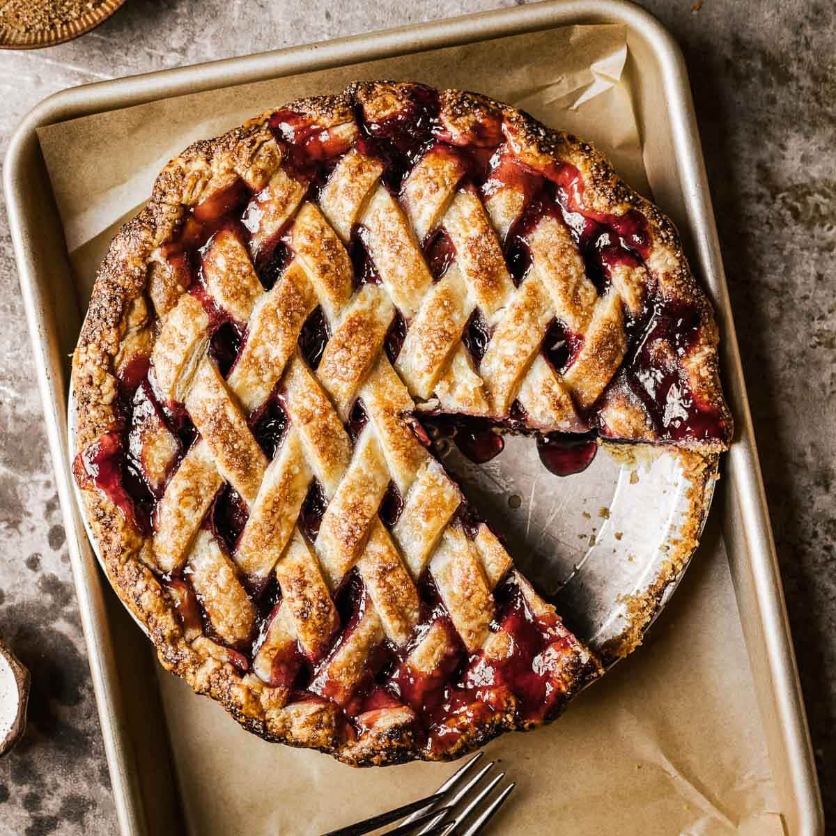 Cherry Rhubarb Pie