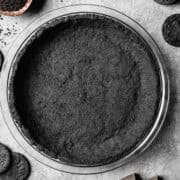 A baked cookie crumb crust.